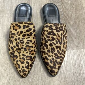 Dolce Vita Cheetah Print Calf Hair Mules